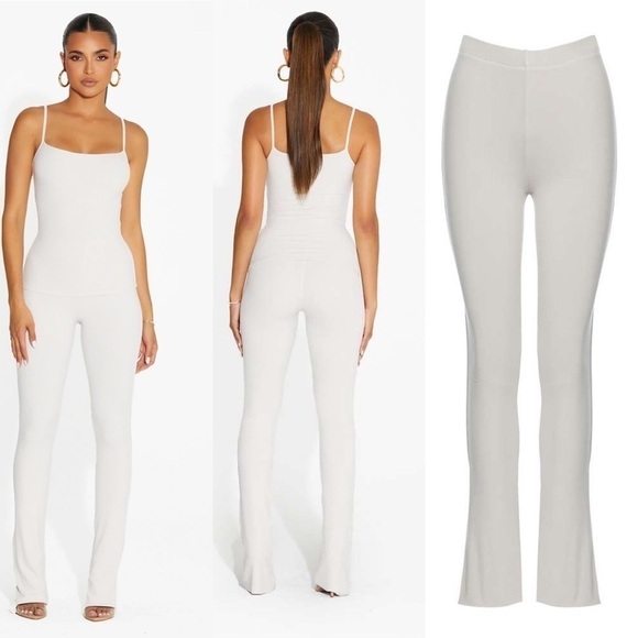 naked wardrobe Pants - Naked Wardrobe - white ribbed pants - new without tags